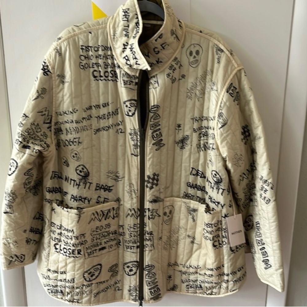 Mother Denim brand Reversible jacket, color:Trash Talking, sold out everywhere
